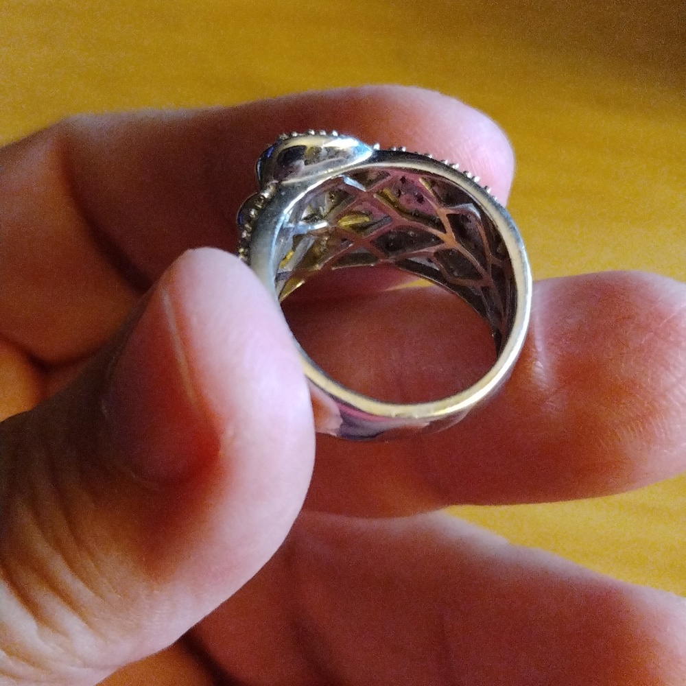 Diamond Buckle Ring in Silver - Picture 5 of 9